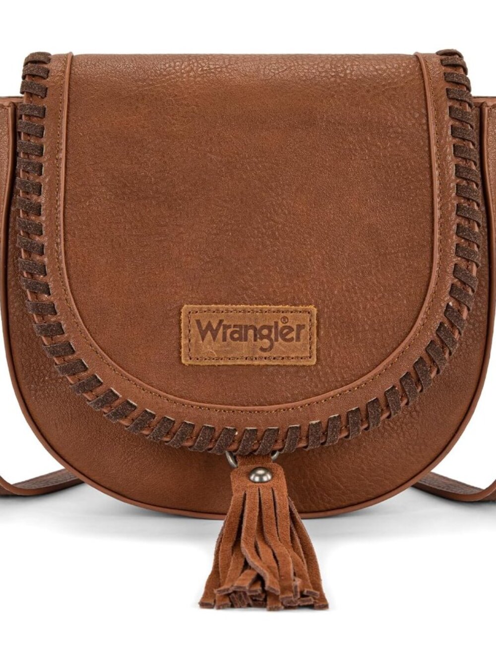 Wrangler Crossbody Bag Flap Saddle Bag Small Boho Purses for Women Embossed Brai